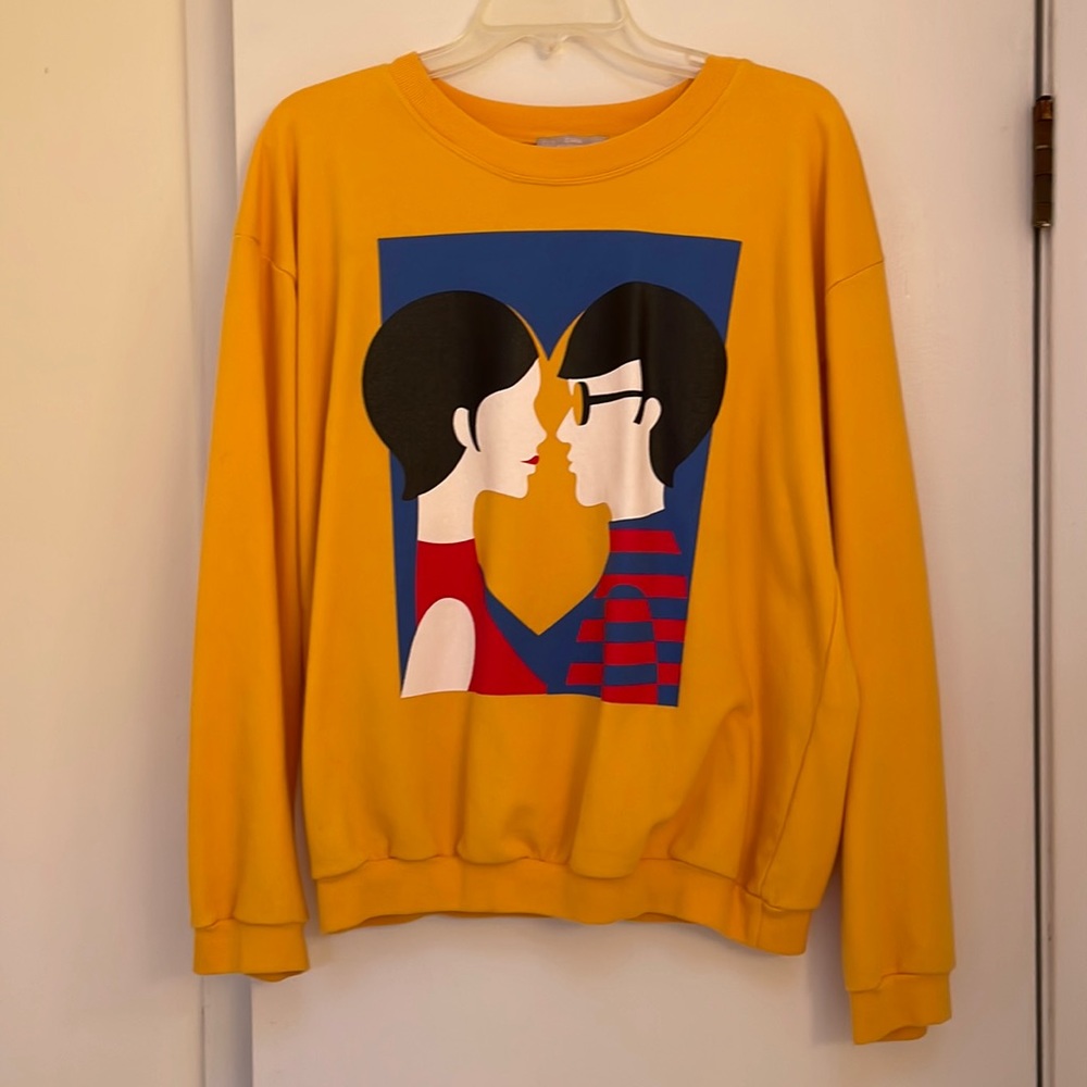 Zara crew neck with pop art style detail